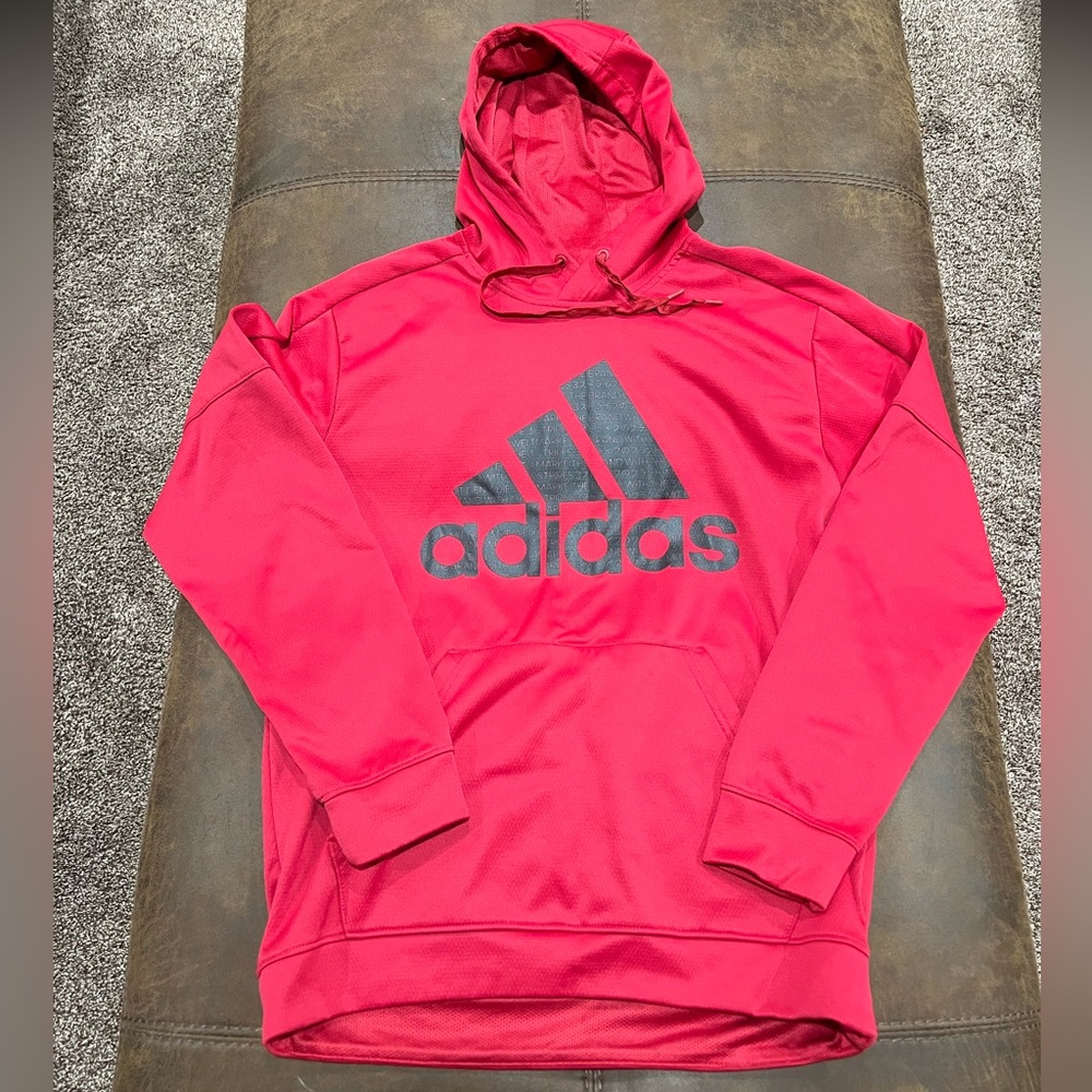 Adidas men’s hoodie long sleeve sweatshirt large red black